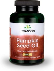 Масло семян тыквы Swanson Pumpkin Seed Oil 1000 mg 100 капсул