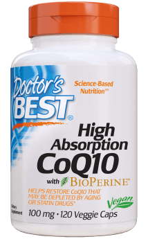 Коензим Q10 Doctor's Best High Absorption CoQ10 100 mg with BioPerine 120 капс