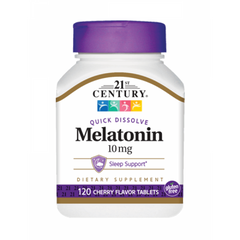 Мелатонін 21st Century Melatonin 10 mg 120 таб вишня