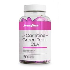 Жироспалювач IronFlex L-Carnitin + Green Tea + Cla 90 капсул