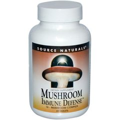 Комплекс з 15 Різновидів Грибів, Mushroom Immune Defense, Source Naturals, v60 таблеток