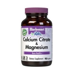 Кальцій магній Bluebonnet Nutrition Calcium Citrate plus Magnesium 90 капсул