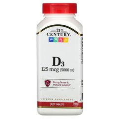 Витамин Д3 21st Century Vitamin D3 5000 IU 360 таблеток