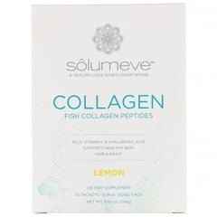 Коллаген пептиды вкус лимона Solumeve Collagen Peptides 30 пакетиков по 5,15 г