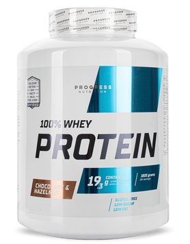 Сывороточный протеин концентрат Progress Nutrition 100% Whey Protein 1800 г Шоколад и фундук