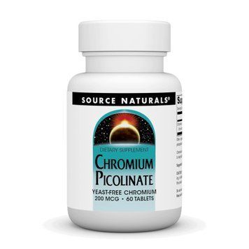 Хром Піколінат Source Naturals Chromium Picolinate 200 mcg 60 Таблеток
