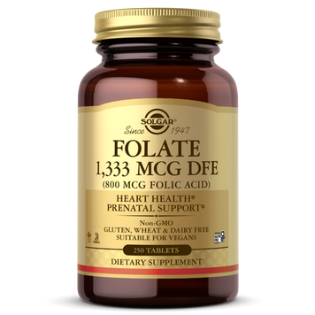 Фолієва кислота Solgar Folate 1 333 mcg DFE (Folic Acid 800 mcg) (250 капсул)