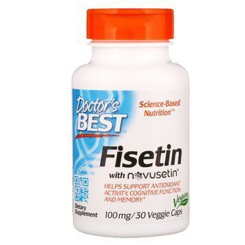 Підтримка Мозку, Фісетін, Fisetin with Novusetin, Doctor's Best, 100 мг, 30 капсул