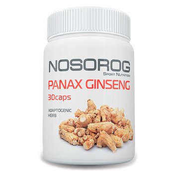 Женьшень екстракт Nosorog Panax Ginseng 30 капс носоріг корінь женьшеню