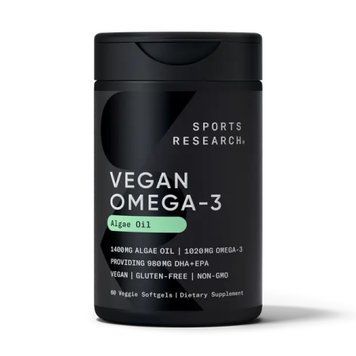 Веганская Омега 3 Sport Research Vegan Omega-3 1400mg 60 мягких капсул