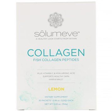 Коллаген пептиды вкус лимона Solumeve Collagen Peptides 30 пакетиков по 5,15 г