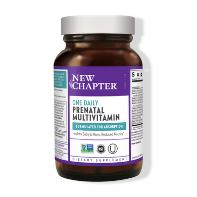 Ежедневные Мультивитамины для беременных, One Daily Prenatal Multivitamin, New Chapter, 30 вегетарианских капсул