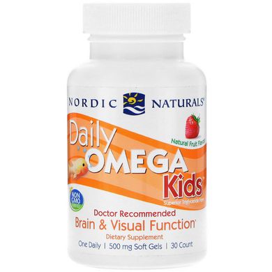 Омега для дітей для щоденного вживання, Daily Omega Kids, Nordic Naturals, 500 мг, 30 капсул