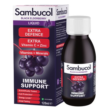 Витамины для иммунитета Sambucol Extra Defence Liquid 120 мл