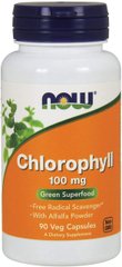 Хлорофилл в капсулах Now Foods Chlorophyll 100 мг (90 капс)