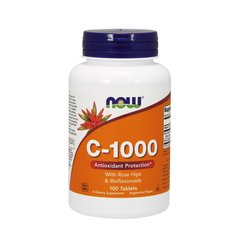 Витамин C Now Foods C-1000 with rose hips & bioflavonoids (100 таб)