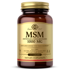 Метилсульфонілметан МСМ Solgar MSM 1000 mg 60 таблеток