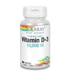 Вітамін D-3 10000 IU Solaray 60 капсул