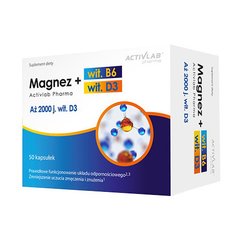 Магній Б6 + Д3 Activlab Magnez + wit.B6 + wit.D3 50 капс