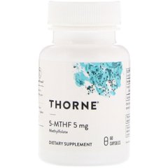 Фолат, 5-МТГФ, 5-MTHF, Thorne Research, 5 мг, 60 Капсул