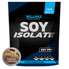 Соевый протеин изолят Willmax Soy Isolate (900 г) виллмакс булочка с корицей