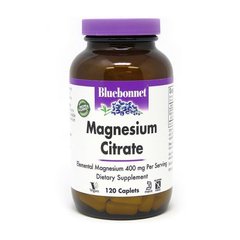 Цитрат магния Bluebonnet Nutrition Magnesium Citrate 400 mg 120 каплет