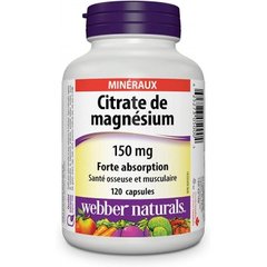 Магний цитрат Webber Naturals Magnesium Citrate 150 mg 120 капсул