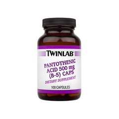 Пантотенова кислота Twinlab Pantothenic Acid 500 mg (100 капс) вітамін б5 твінлаб