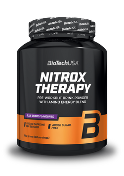 Предтренировочный комплекс BioTech Nitrox Therapy (680 г) blue grape