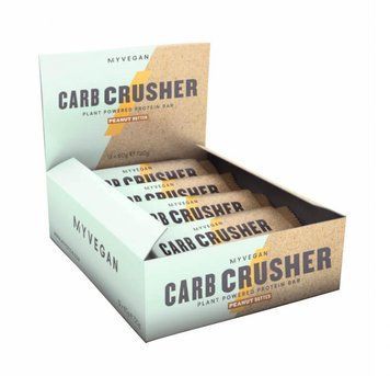 Протеиновые батончики MyProtein Vegan Carb Crusher 12x60г Peanut Butter