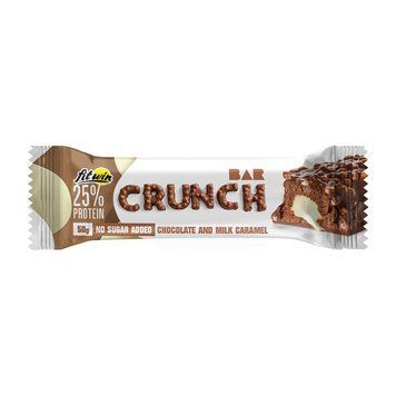 Протеиновый Батончик FitWin Crunch Bar No Sugar Added 50 г Chocolate And Milk Caramel