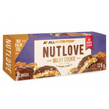 Горіхова пост AllNutrition Nutlove 128 г Milky Cookie Caramel Peanut
