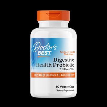 Пробіотики для травлення, Digestive Health, Probiotic 2 Billion with LactoSpore, Doctor's Best, 2 млрд КУО, 60 веганських капсул