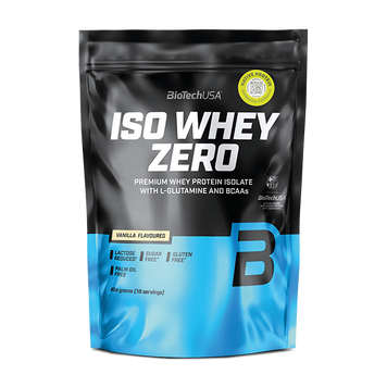 Сироватковий протеїн ізолят BioTech Iso Whey Zero 454 г vanilla