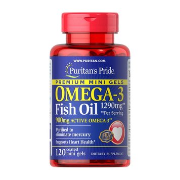 Омега 3 Puritan's Pride Omega-3 Fish Oil 1290 mg 120 мини капсул