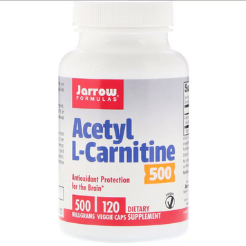 Ацетил L-Карнітин, Acetyl L-Carnitine, Jarrow Formulas, 500 мг, 120 капсул