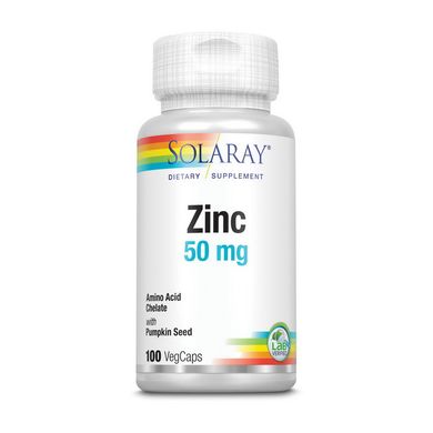 Цинк Solaray Zinc 50 mg 100 капсул