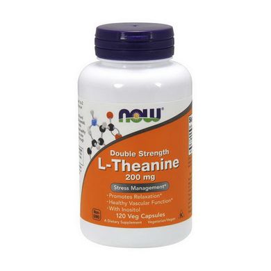 Л-теанин Now Foods L-Theanine 200 mg Double Strenght 120 капс