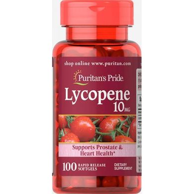 Лікопін Puritan's Pride Lycopene 10 mg 100 капсул