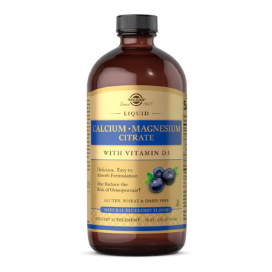 Кальцій, магній, вітамін Д3 Solgar Calcium Magnesium Citrate with vit D3 473 мл Blueberry
