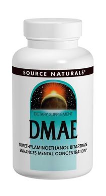 DMAE (диметиламиноэтанол) 351мг, Source Naturals, 200 капсул