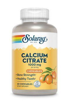 Кальцій Solaray Calcium Citrate 60 жуйок Апельсин