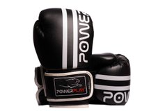 Боксерські рукавиці PowerPlay 3010 Чорно-Білі 10 унцій