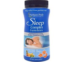 Комплекс для сну Puritan's Pride Sleep Complex with Melatonin and L-Theanine 60 жувальних таблеток