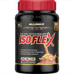 Сироватковий протеїн ізолят AllMax Nutrition Isoflex 907 грам Карамель макиато