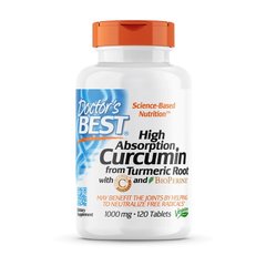 Куркумин Doctor's Best Curcumin from Turmeric Root 1000 mg 120 таблеток