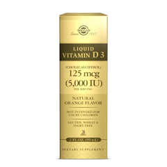 Жидкий Витамин д3 Solgar Liquid Vitamin D3 5,000 IU 59 мл, апельсин