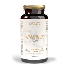 Вітамін Д3 Evolite Nutrition Vitamin D3 4000 IU 120 м'яких капсул