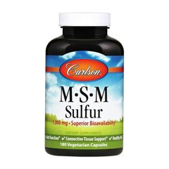 Метилсульфонилметан МСМ Carlson Labs MSM Sulfur 1000 mg (180 veg caps) карлсон лабс