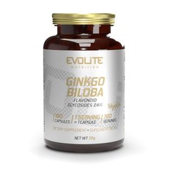Гінкго білоба Evolite Nutrition Ginkgo Biloba 180 вег. капсул